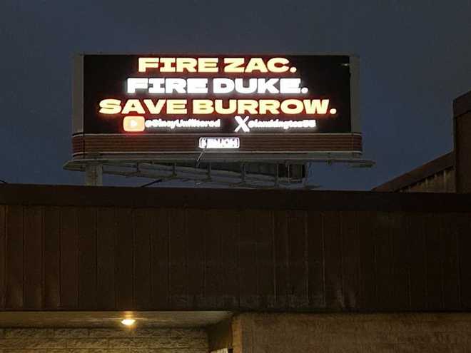 fire zac taylor billboard in cincinnati