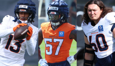 Broncos without key starters at practice Tuesday