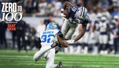 Numbers behind Cowboys' 44-30 loss to Lions