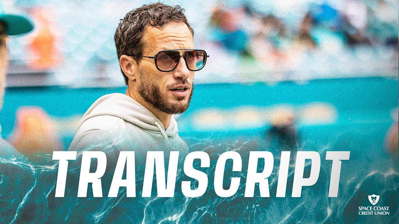 Transcript: Mike McDaniel's Postgame Media Availability