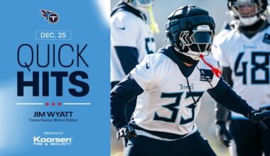 Quick Hits on the Titans on Christmas Day