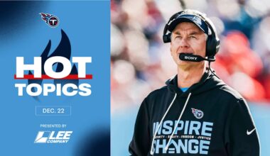 Hot Topics From Titans Interim HC Mike McCoy's Conference Call on Monday 