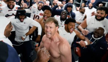 Bears HC Ben Johnson reflects on going shirtless to trigger hot dog giveaway
