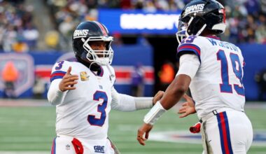 Giants QBs Winston, Wilson dish on hosting experiences