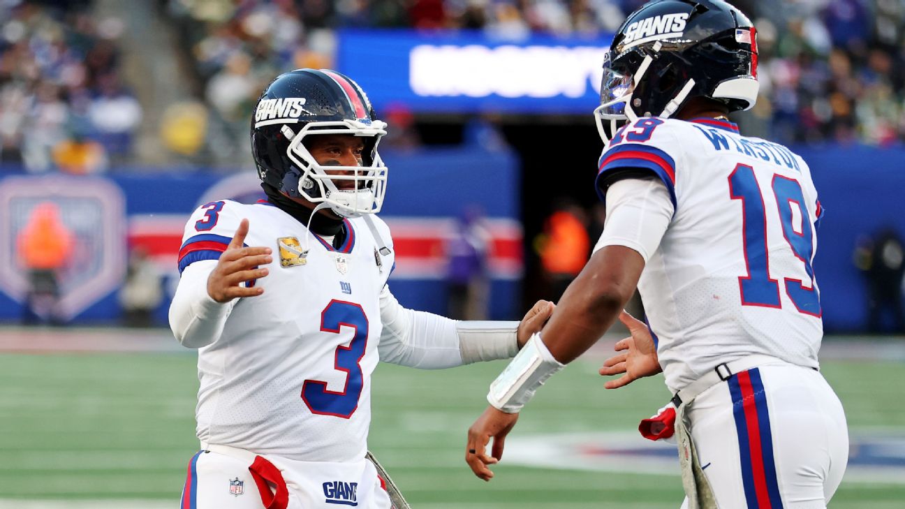 Giants QBs Winston, Wilson dish on hosting experiences