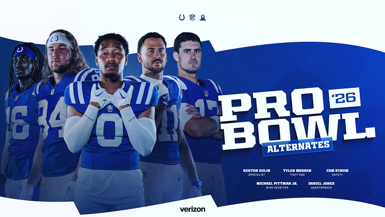 Colts TE Tyler Warren, S Cam Bynum, QB Daniel Jones, WR Ashton Dulin, WR Michael Pittman Jr. named 2026 Pro Bowl alternates