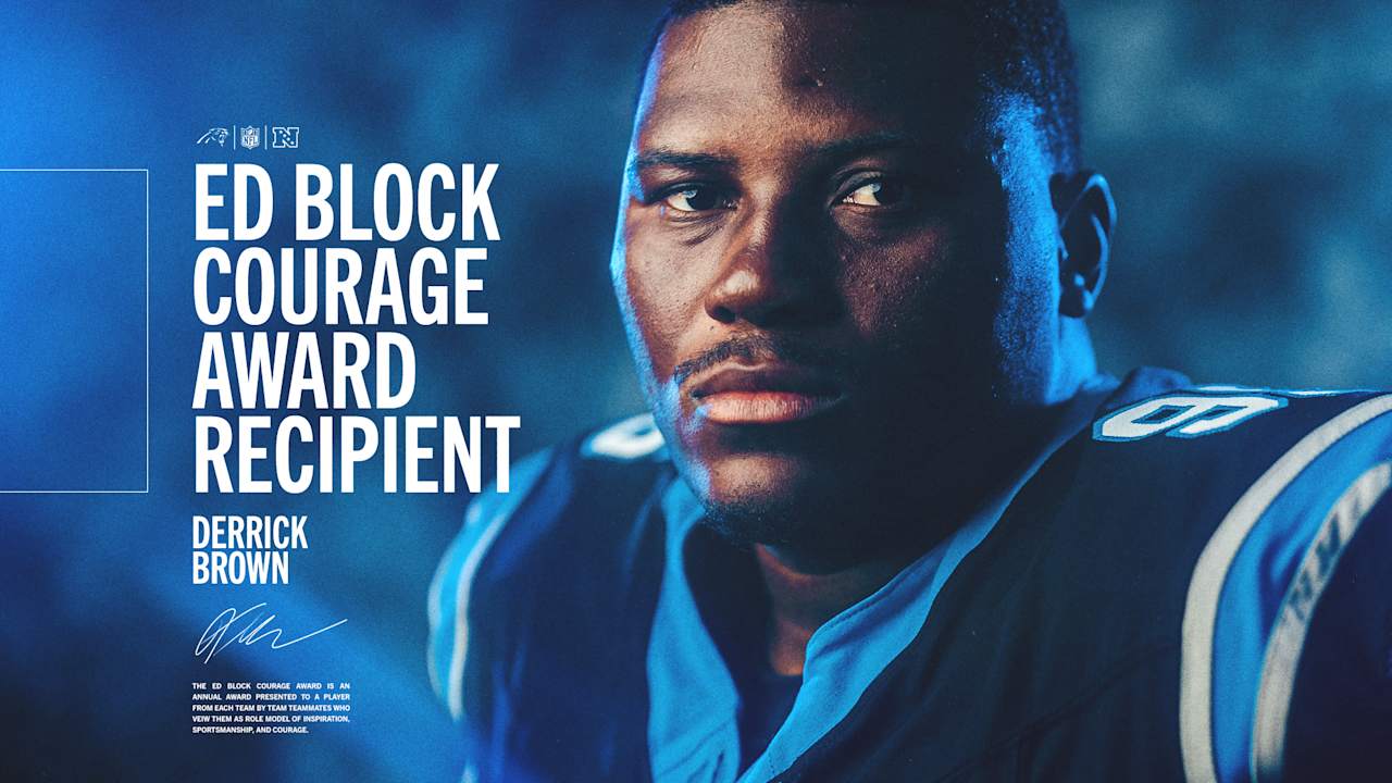 Derrick Brown named Ed Block Courage Award winner