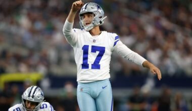 Trey Lance finds the end zone, Brandon Aubrey finds another record in Vegas victory 1