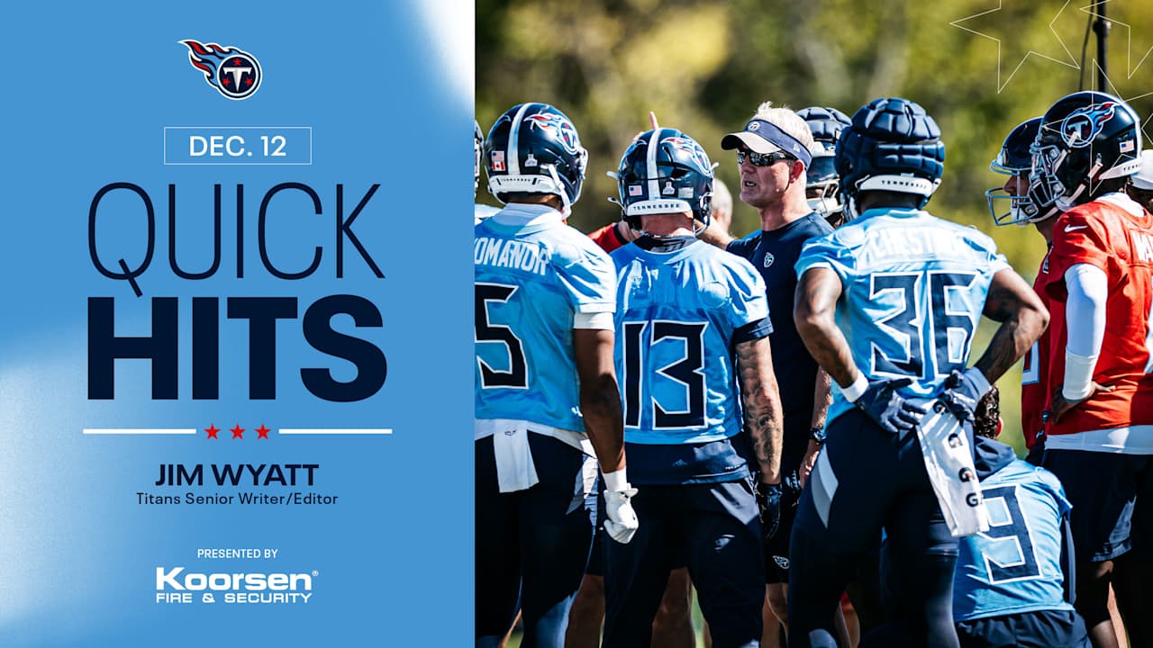 Quick Hits After Friday's Titans Practice 