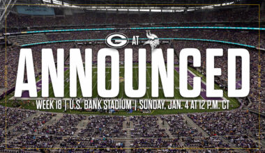 Packers-Vikings Week 18 game set for noon Sunday