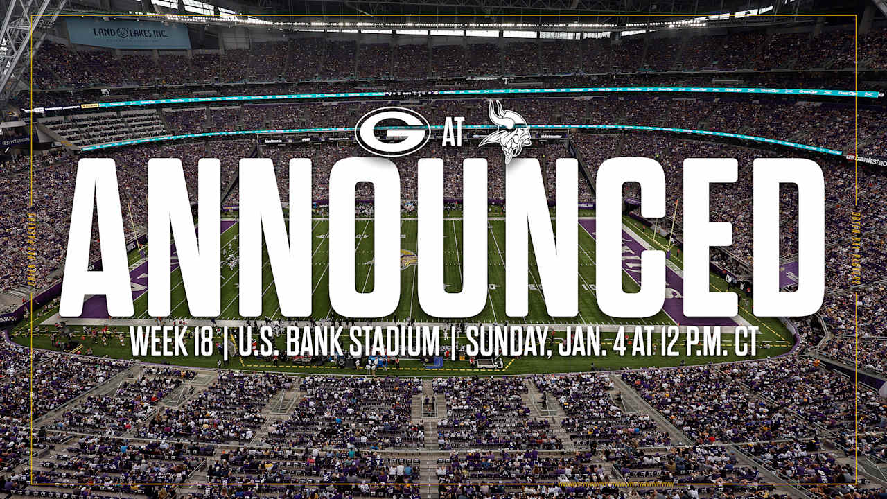Packers-Vikings Week 18 game set for noon Sunday