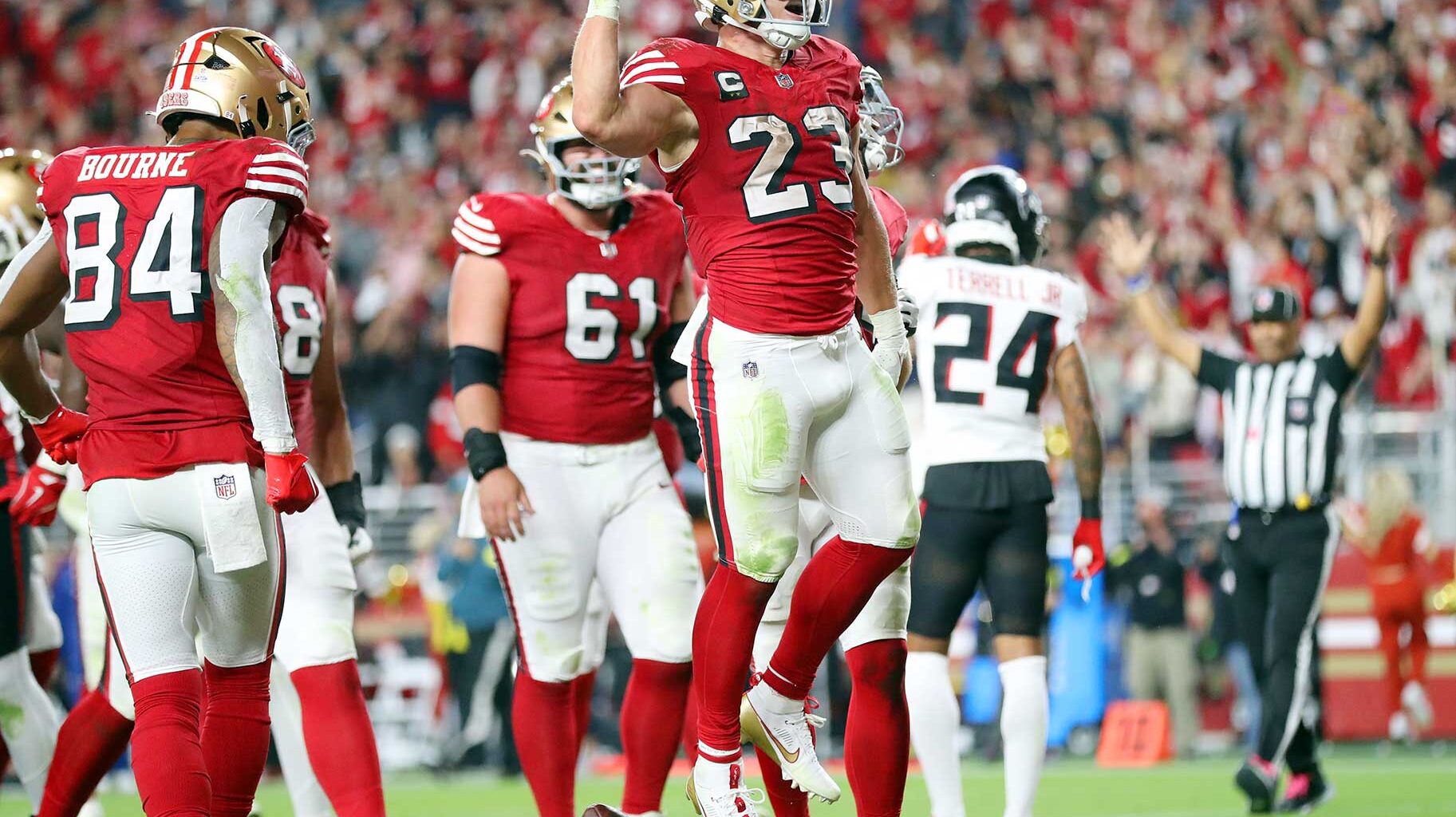 San Francisco 49ers' Throwback Red Uniforms on Sunday Night Football