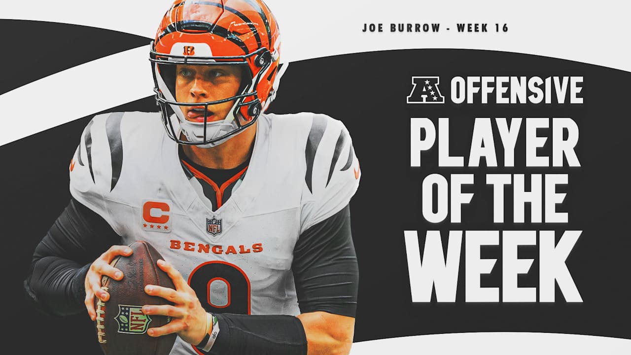 Joe Burrow Named AFC Offensive Player of Week 16