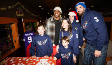 C.J. Ham & Vikings Host Annunciation Students on North Pole Express