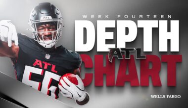 Atlanta Falcons' Week 14 depth chart