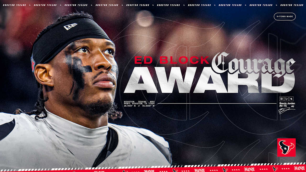 Brevin Jordan Voted Texans 2025 Ed Block Courage Award Winner