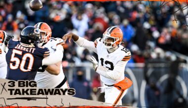 Browns record three key giveaways in loss to the Bears