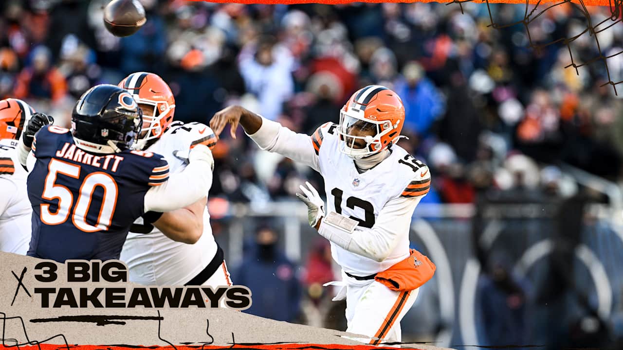 Browns record three key giveaways in loss to the Bears