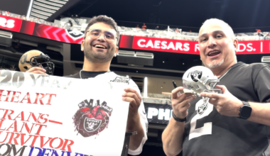 Fan credits Raiders for giving him hope during heart transplant