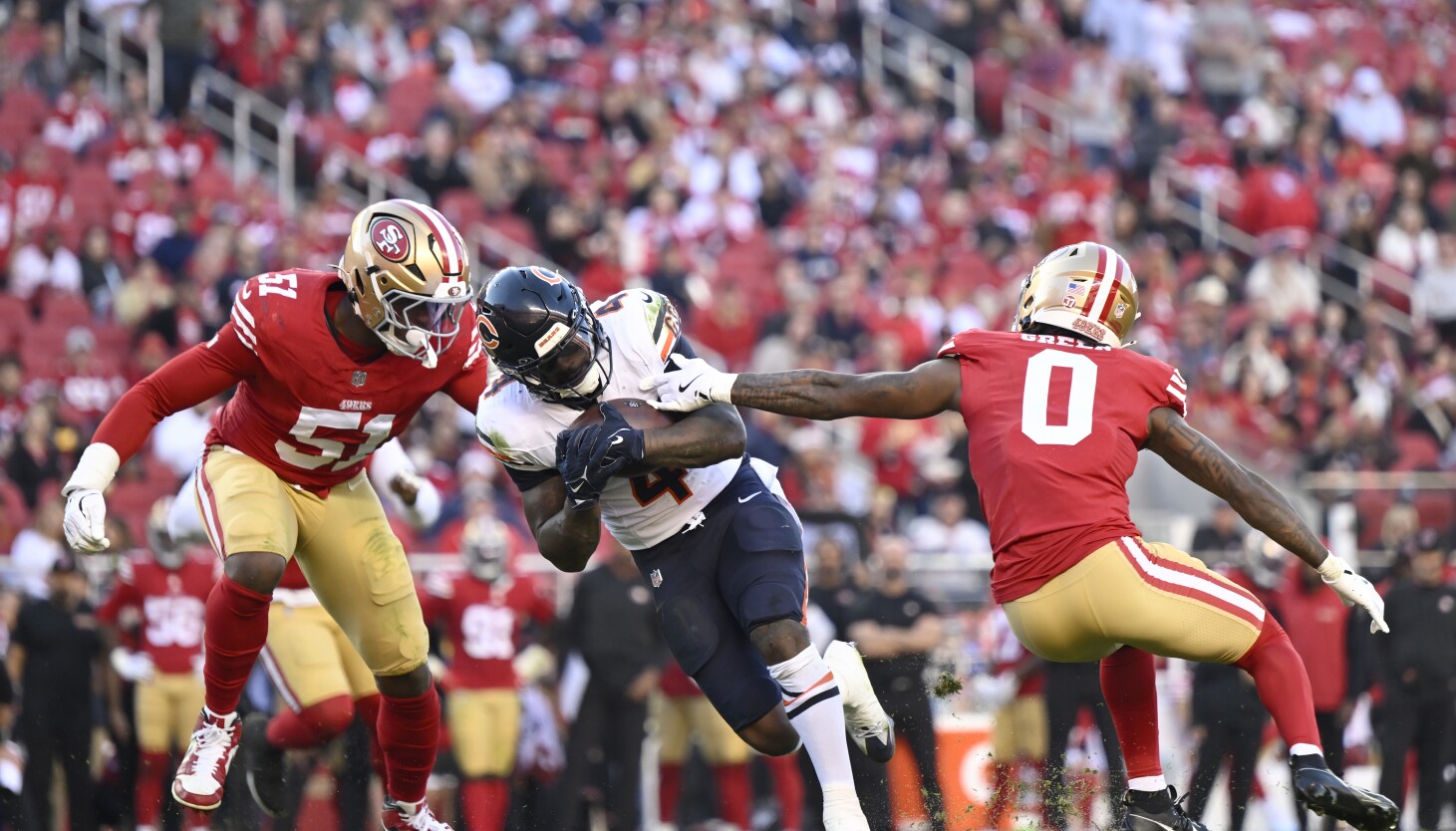 Bears' unlikely duo of RBs D'Andre Swift, Kyle Monangai has powered offensive turnaround