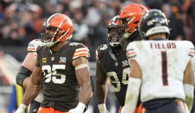 Bears QB Caleb Williams looks to avoid Browns 'almost un-blockable' DE Myles Garrett setting record Sunday