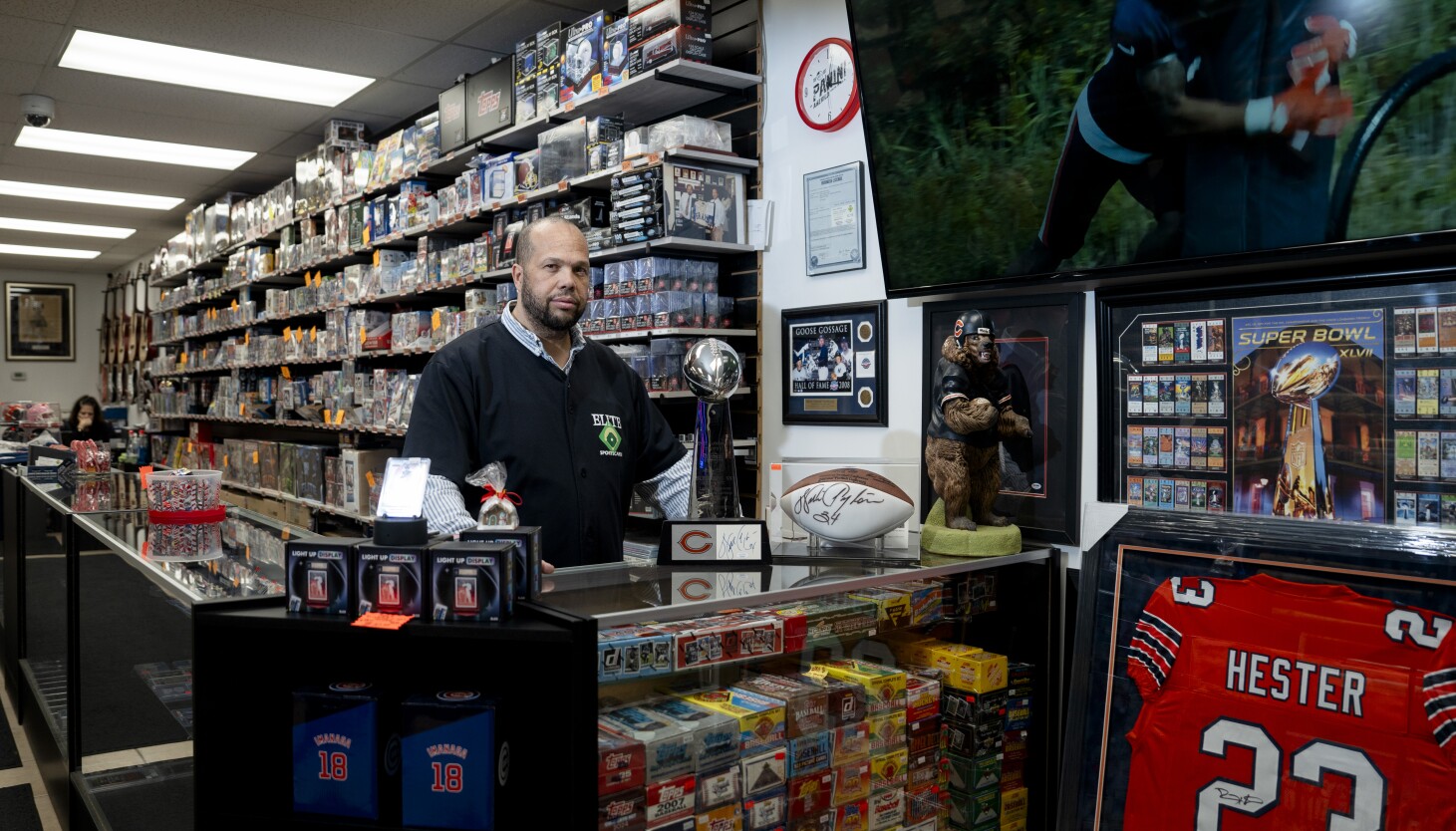 Bears memorabilia flying off the shelves at sports collectible shops ahead of playoffs