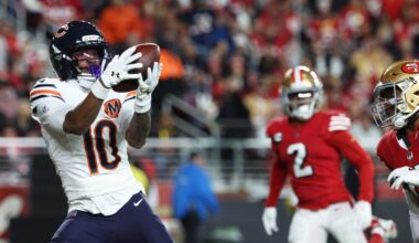 Halftime: 49ers overcome brutal start to lead Bears 28-21 as Caleb Williams, Brock Purdy trade TDs