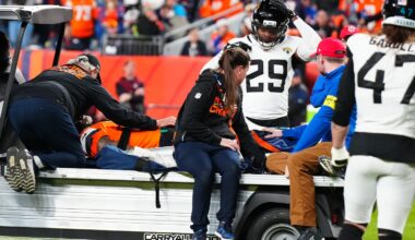 Broncos WR Pat Bryant taken to hospital as precaution, has movement in his extremities