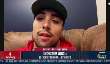 Christian Elliss Talks Win on Patriots Postgame Show 12/1