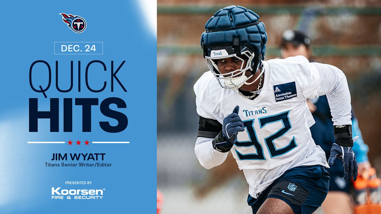 Quick Hits After Titans Practice on Christmas Eve