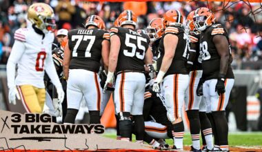 3 Takeaways from Browns 26-8 loss to 49ers
