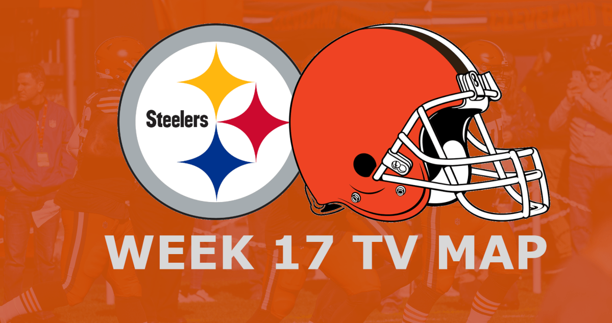 Cleveland Browns vs. Pittsburgh Steelers: Week 17 TV Map