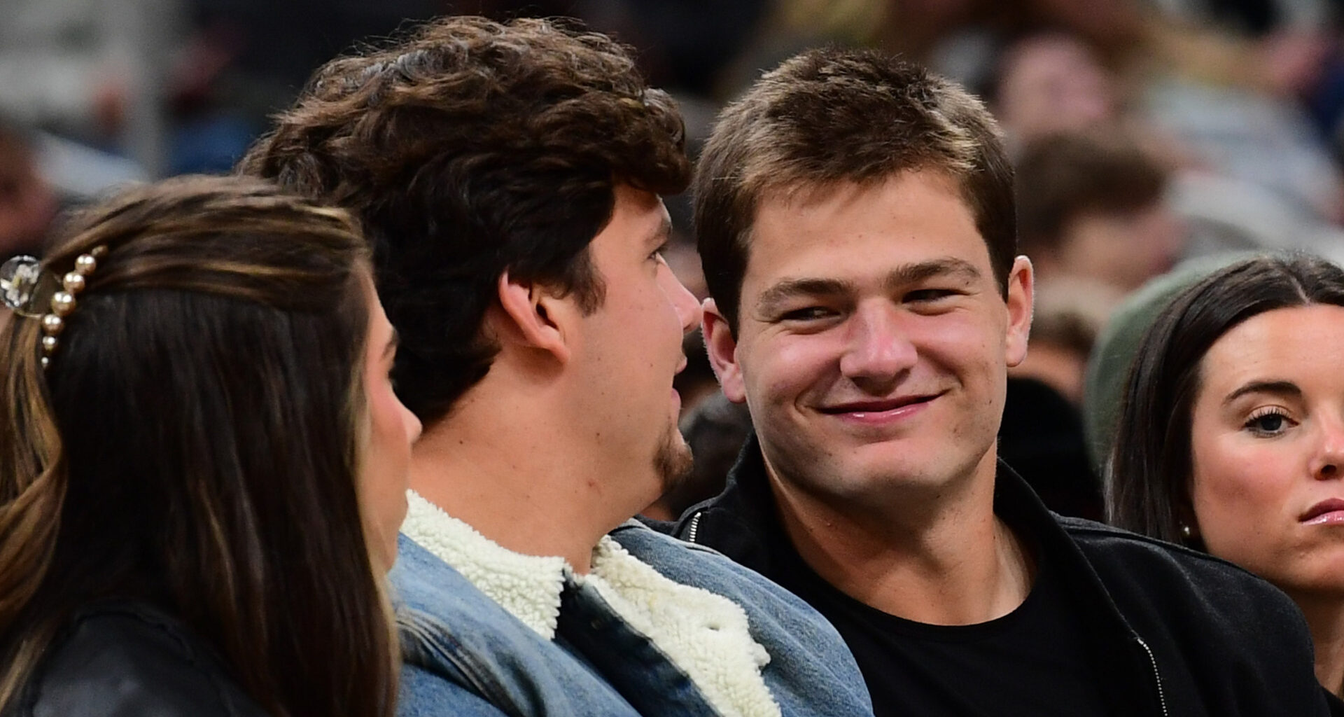 Shirtless Will Campbell Crushes Beer Alongside Drake Maye At Celtics-Heat