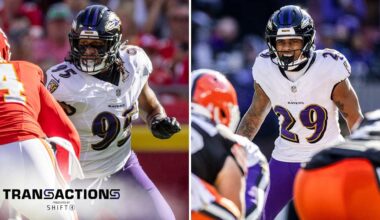 Ravens Activate Tavius Robinson and Ar’Darius Washington to 53-Man Roster