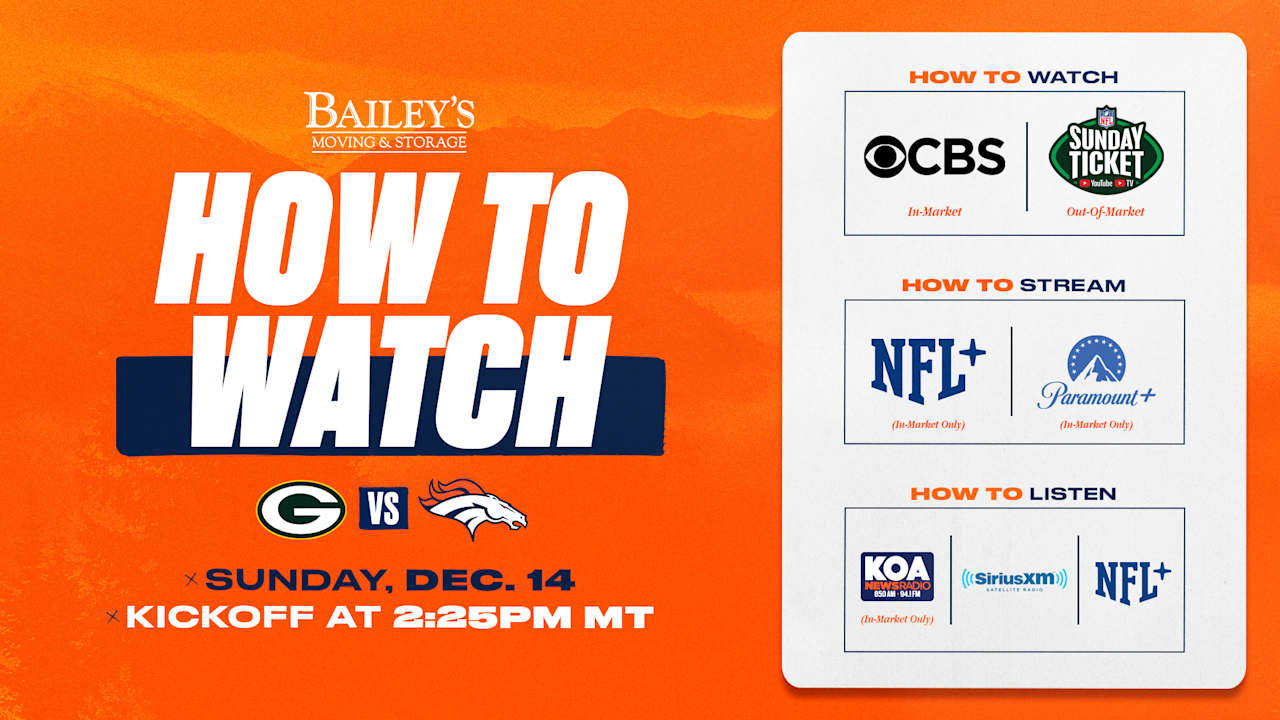 How to Watch: Broncos vs. Packers