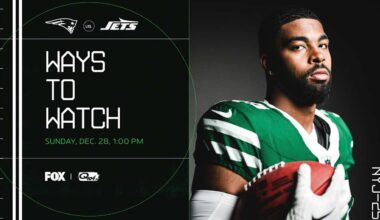 New York Jets vs. New England Patriots Ways to Watch, Listen and Follow