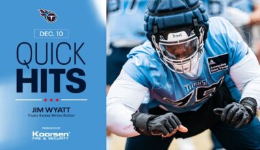 Quick Hits After Wednesday's Titans Practice 