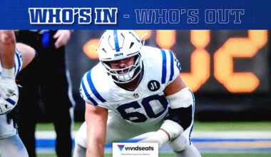 Colts rule out C Tanor Bortolini, WR Anthony Gould, TE Drew Ogletree, DE J.T. Tuimoloau for Week 17 game vs. Jacksonville Jaguars; DT DeForest Buckner to be placed on injured reserve