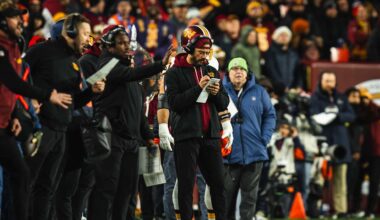 Tavita Pritchard gets emotional sendoff from Commanders before becoming Stanford HC