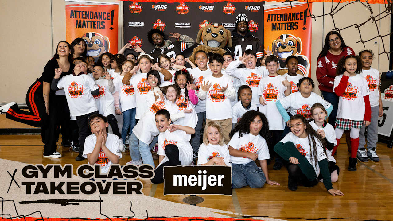 Browns host final Gym Class Takeover of 2025 fall semester at Buhrer Dual Language School
