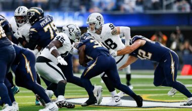 Raiders stumble with missed chances as Chargers seal season sweep