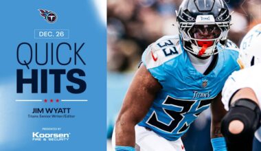 Quick Hits After Friday's Titans Practice 