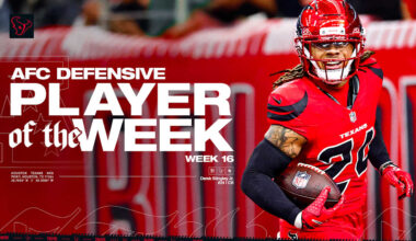Houston Texans CB Derek Stingley Jr. named AFC Defensive Player of Week