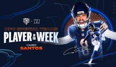 Cairo Santos tabbed NFC Special Teams Player of the Week