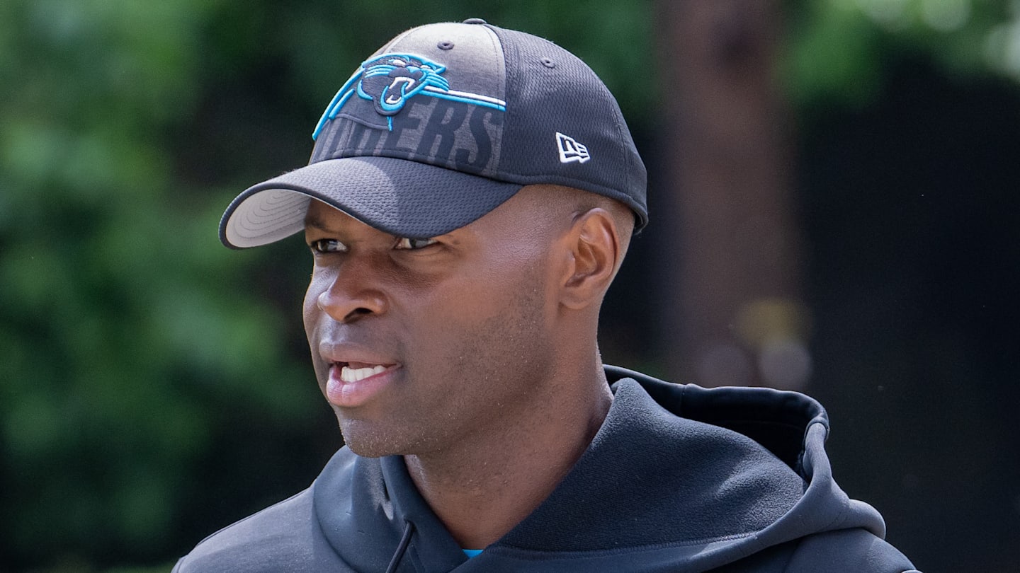 Carolina Panthers defensive coordinator Ejiro Evero