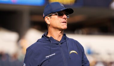 Los Angeles Chargers head coach Jim Harbaugh