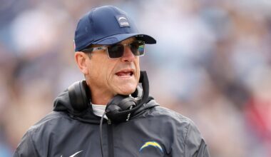 Los Angeles Chargers head coach Jim Harbaugh