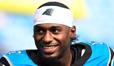 Carolina Panthers wide receiver Xavier Legette