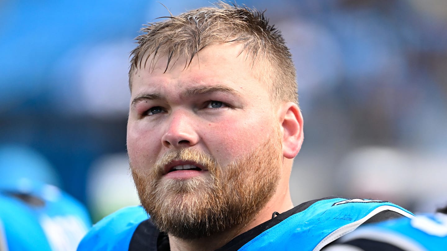 Carolina Panthers center Cade Mays