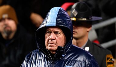 Bill Belichick, formerly of the New England Patriots, looks miffed